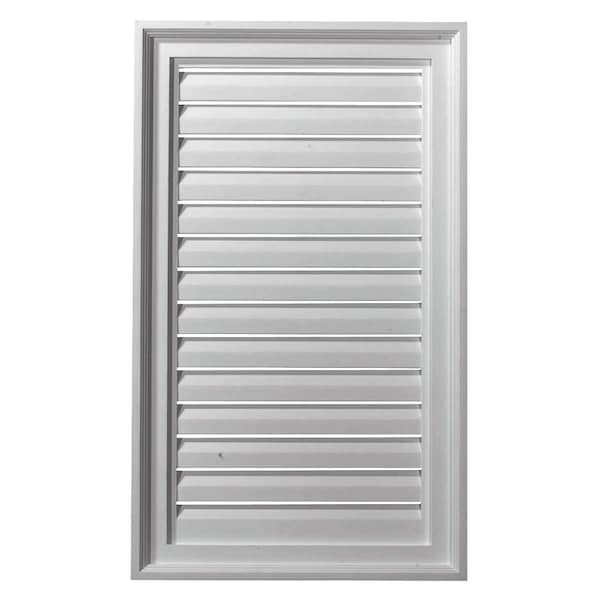 Ekena Millwork Vertical Urethane Gable Vent Louver, Functional, 18"W x 29"H GVVE18X29F - main